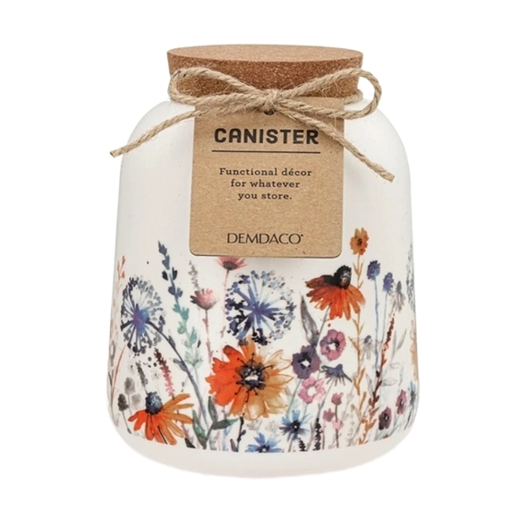 Stoneware Floral Storage Jar - Picture 1 of 9